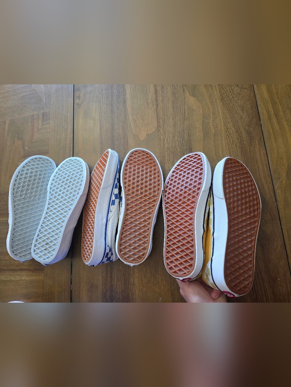 VANS Classic Check Slip-On Shoes Sz 7.5 Womens / 6 Mens Set 3 Low Top Sneakers - Picture 10 of 14